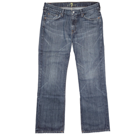 7 Seven for All Mankind Bootcut Jeans Mens 34x32 100% Cotton Rodeo Western - Picture 1 of 9